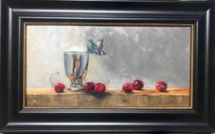 'Invictus Maneo, ' Petite Horizontal Realist Still Life Painting