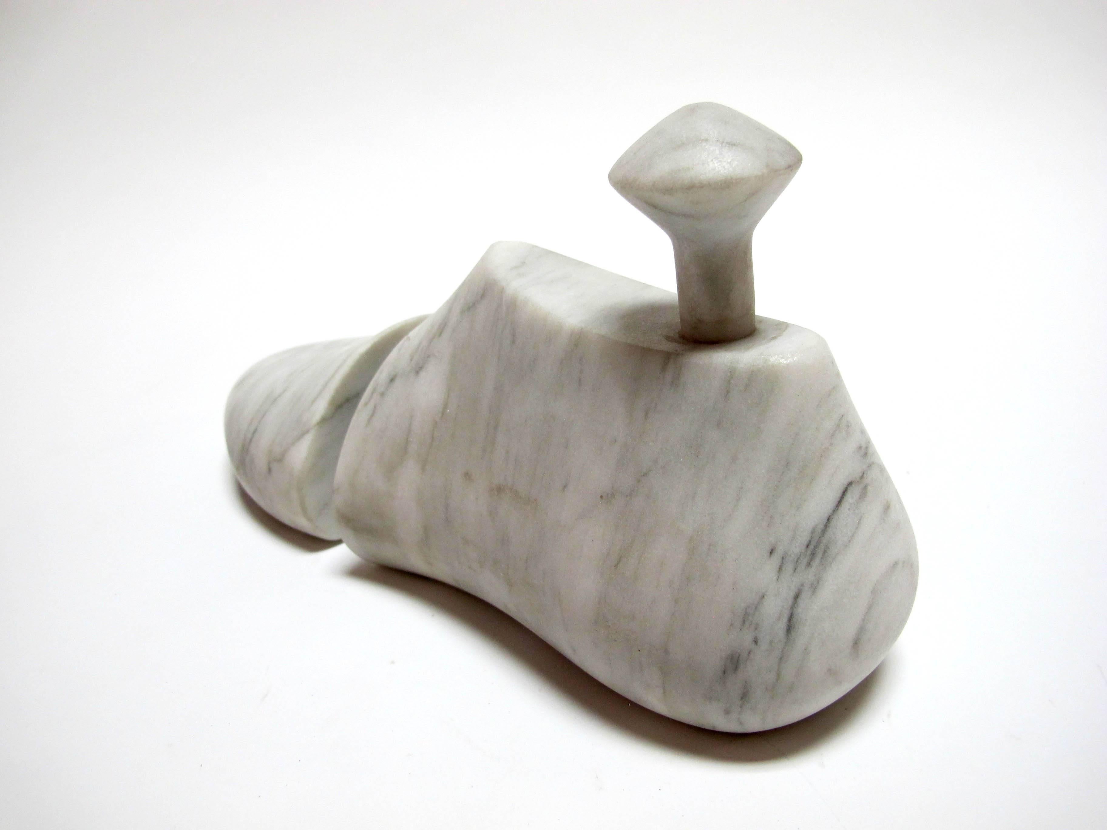 Shoe Last by KARTEL - unique handcarved marble sculpture -smooth finish 1