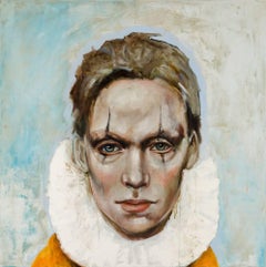 The Second Act, Oil on canvas, Harlequin portrait painting