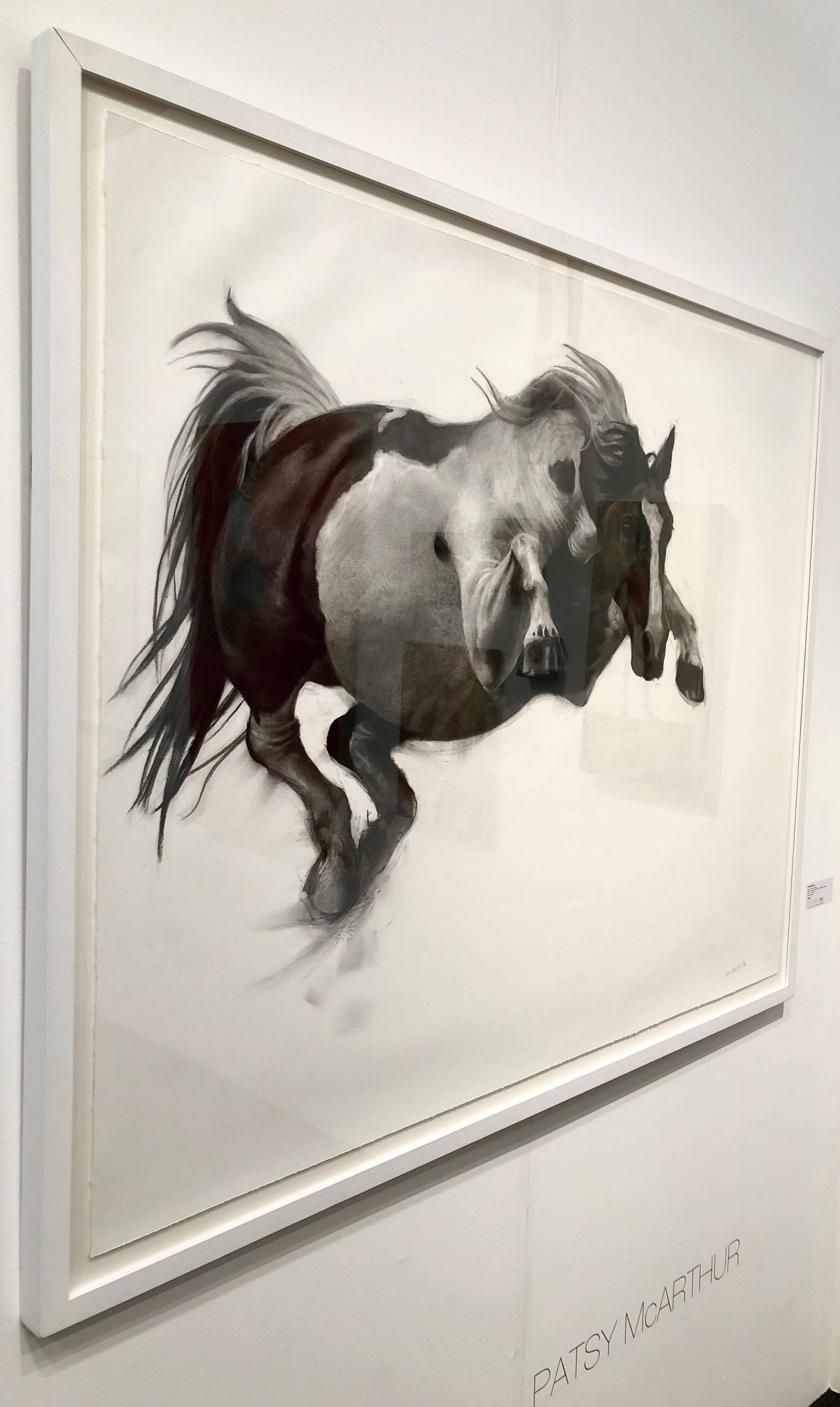 charcoal drawing of horse