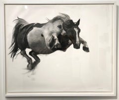 The Great Beyond by Patsy McArthur, Horse charcoal drawing on Fabriano paper
