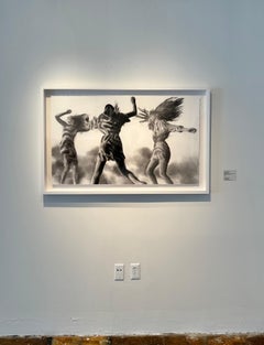 Feel The Beat, realistic figurative drawing of party girls dancing, high energy