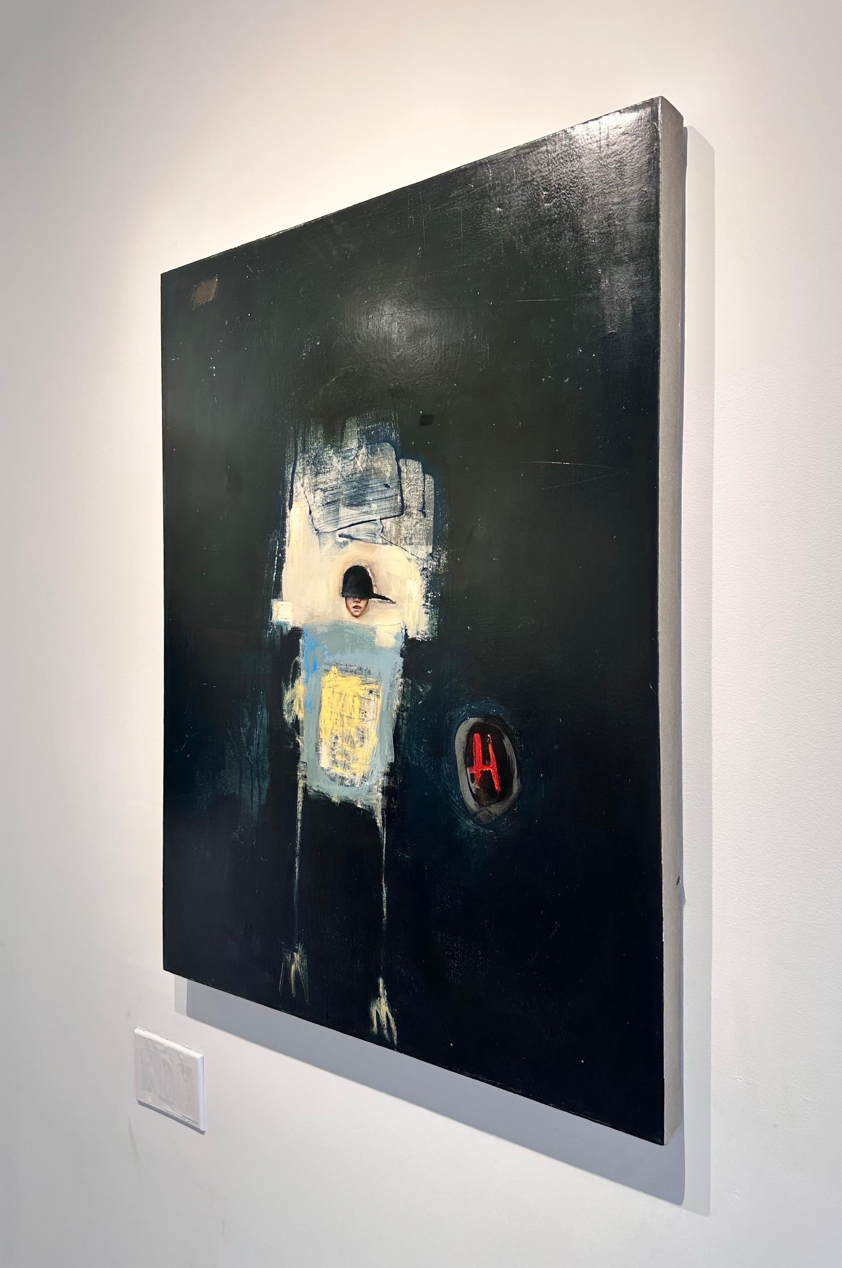 Kiefer, óleo sobre lienzo, composición figurativa abstracta con aires de arte callejero en venta 8
