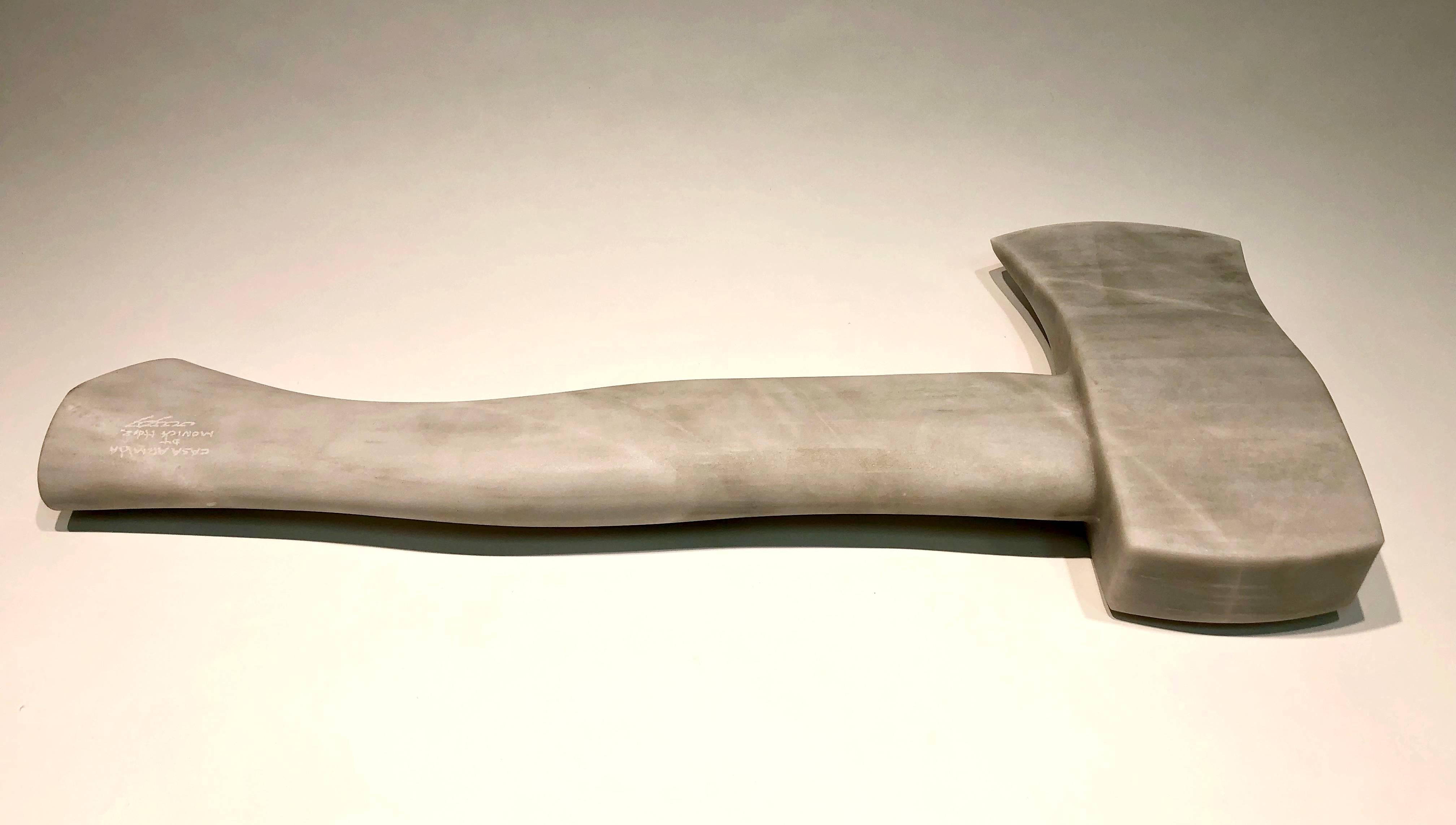 The Axe - Mega by KARTEL - unique handcarved marble sculpture -smooth finish 3