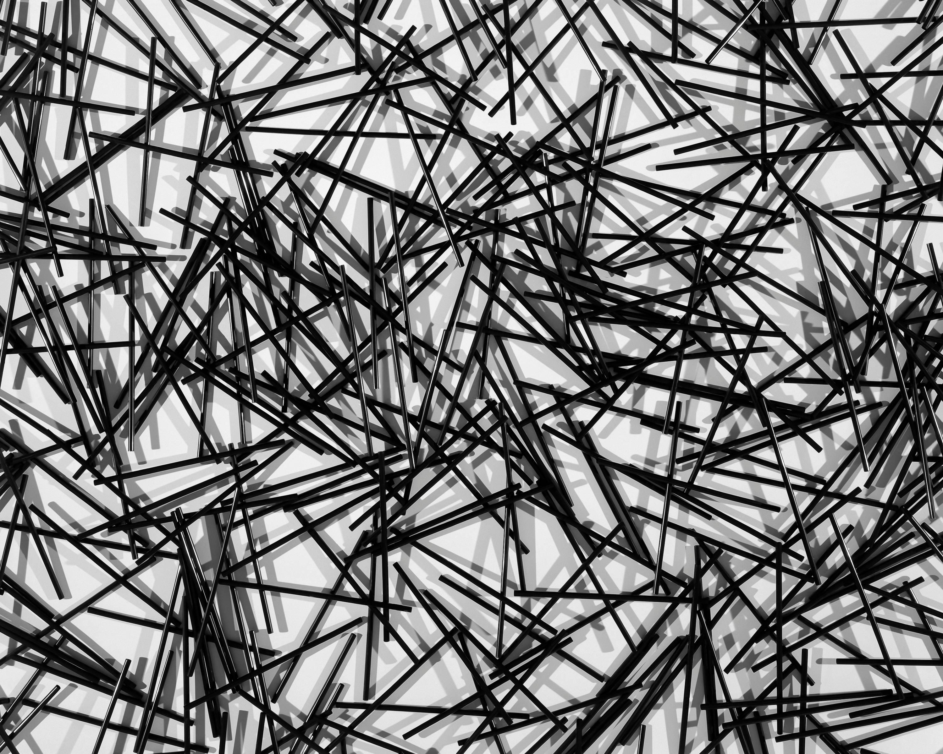 Nick Albertson Abstract Photograph - Black Straws
