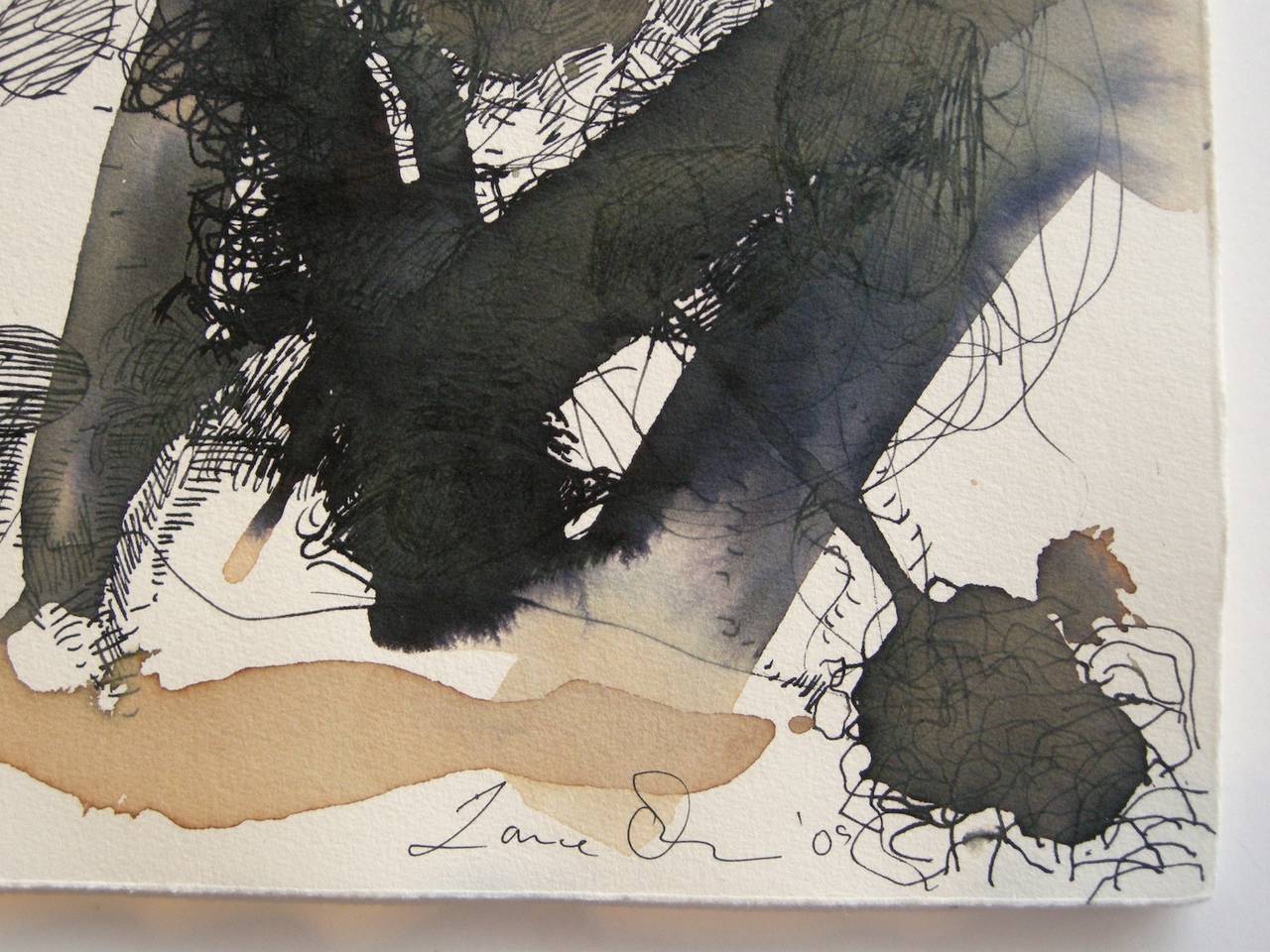 Tea and Ink #4 - Contemporary Art by Lance Austin Olsen