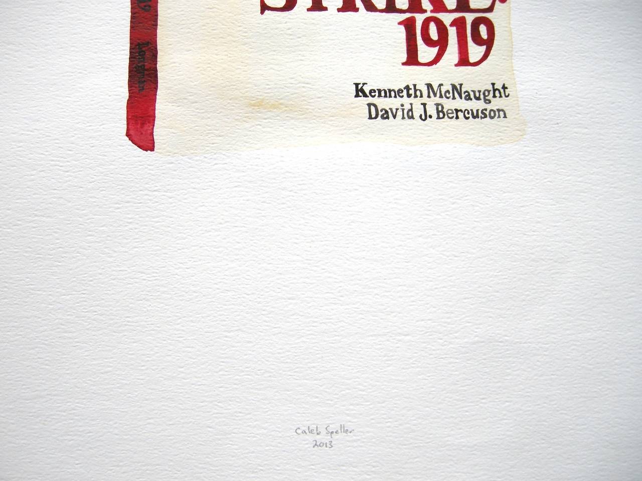 Book Study (The Winnipeg Strike:1919) - Art by Caleb Speller