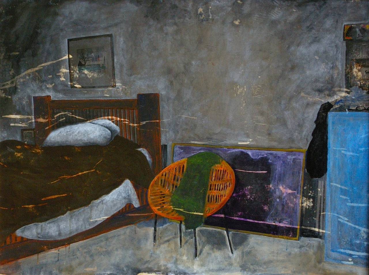 Adam Curry Interior Painting - Orange Chair (the artist's bedroom)