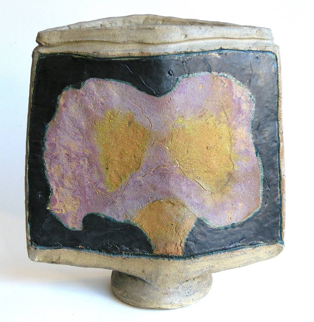 Large Ceramic Vase by Jerry Rothman (1933 - 2014)
Rothman's work can be found in the Smithsonian American Art Museum, Los Angeles County Museum of Art, Laguna Art Museum and many other collections. Great mid-century piece by a groundbreaking