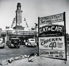 Eat in Car, (Early Drive-In Restaurant) Hollywood CA