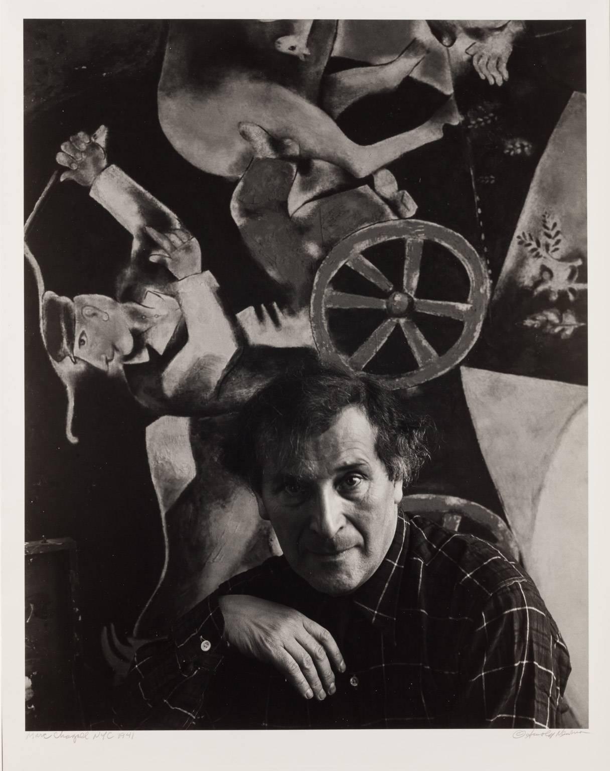 Marc Chagall, New York City, NY, 1941 - Black Portrait Photograph by Arnold Newman