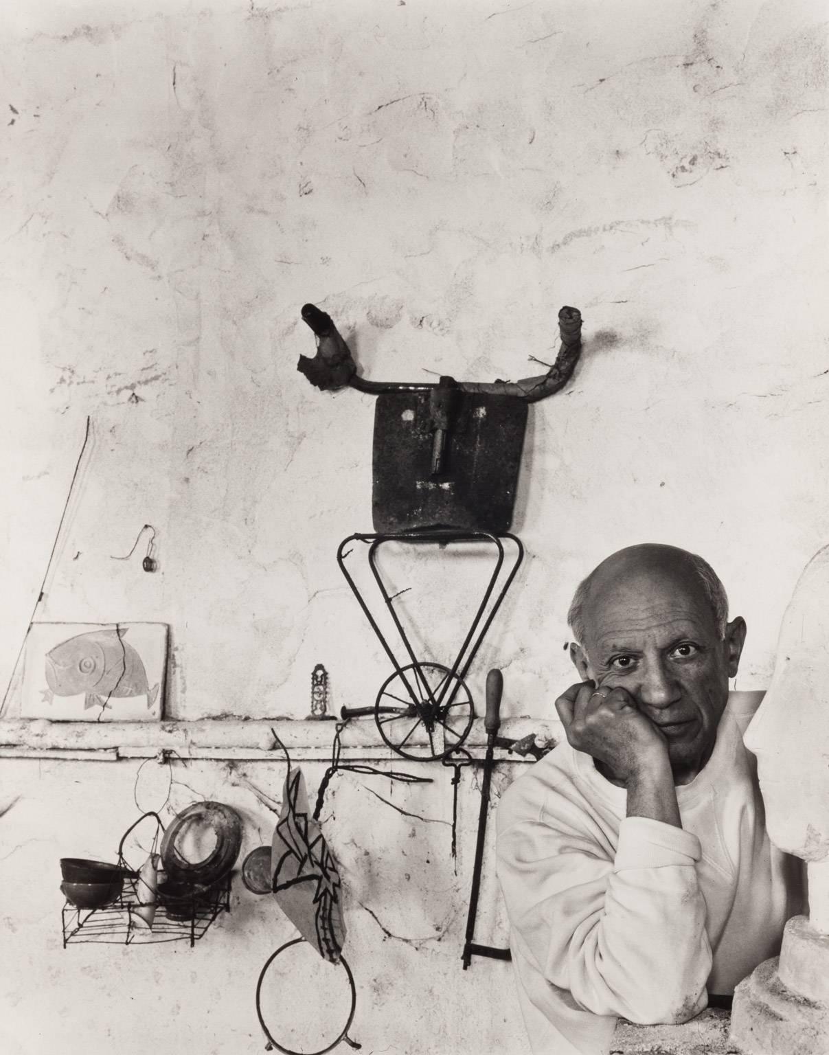 Arnold Newman Portrait Photograph - Pablo Picasso, Vallauris, France, 1954