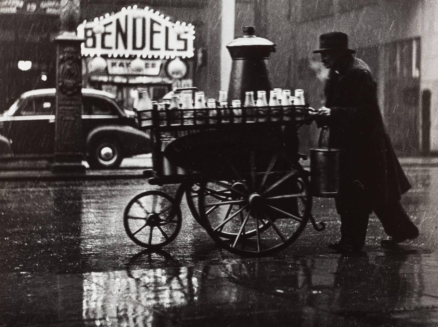 Wolf Suschitzky Black and White Photograph - Milkman, Charing Cross Roads