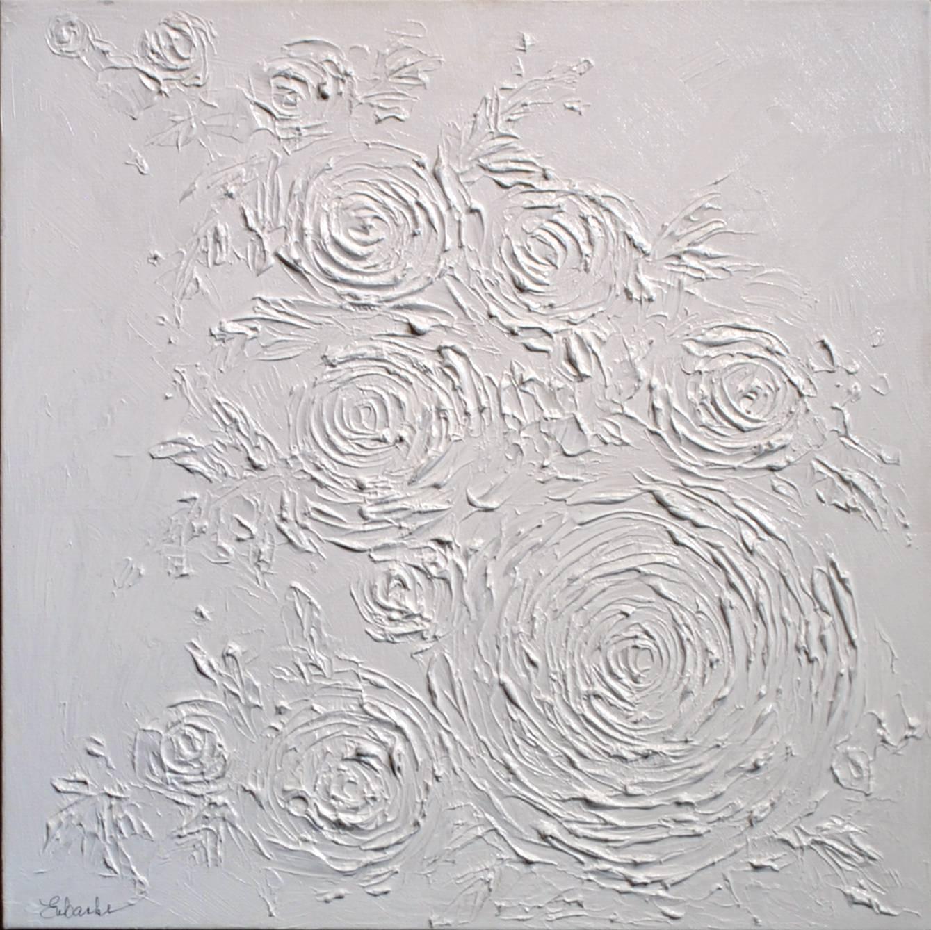 Lori Eubanks Abstract Painting - White on White II