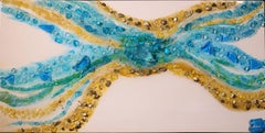 Turquoise & Gold Abstract
