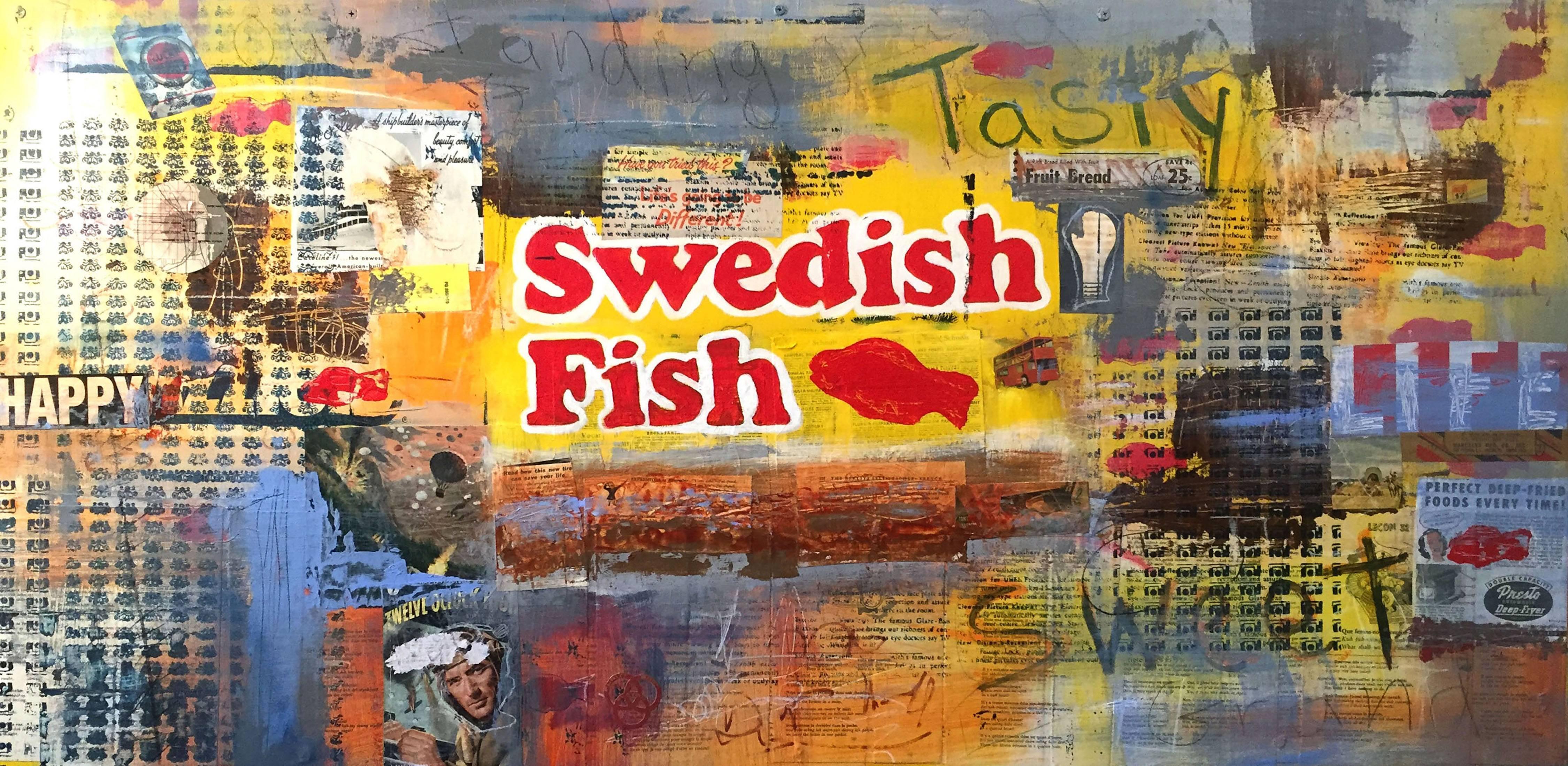 Swedish Fish - SOLD - Commission Available - Mixed Media Art by David Morico