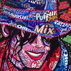 Michael - Original - Part of Candy Wrapper Collage Series