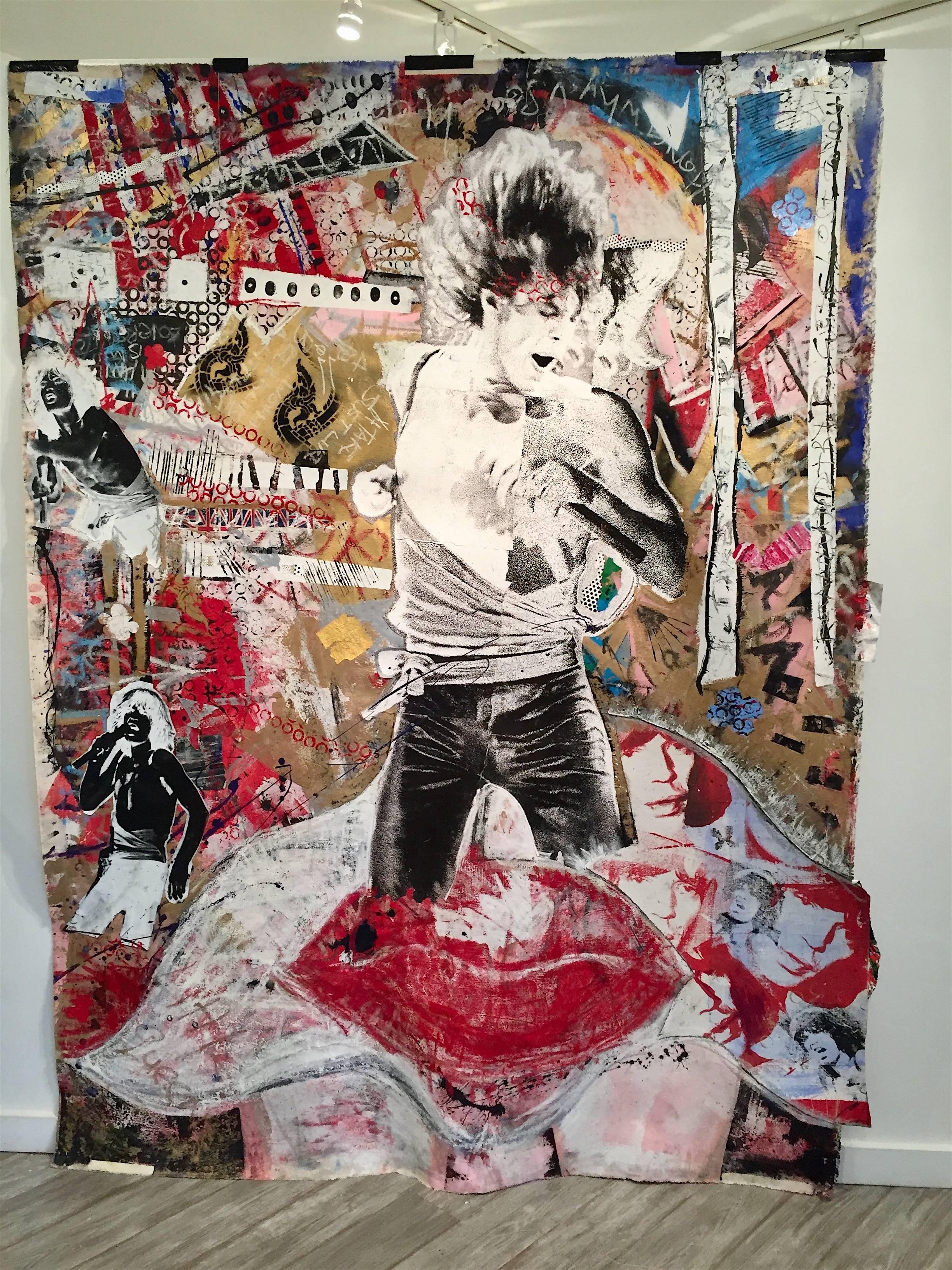 Mick #3 - Mixed Media Art by Steve Joester