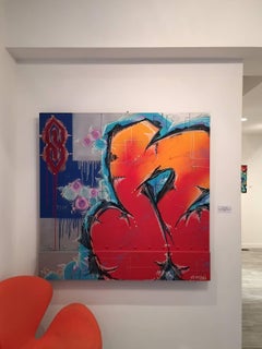 TEQUILA SUNRISE "N" ON FABRICATED ALUMINUM