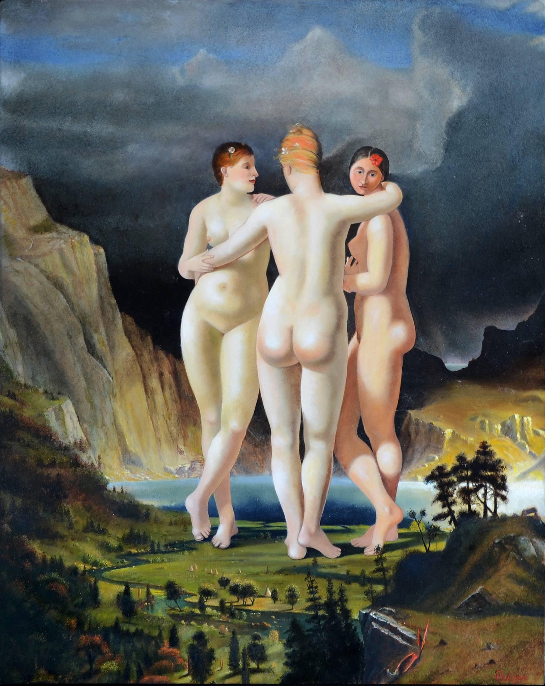 Figurative Painting Mark Bryce - Trois grâces
