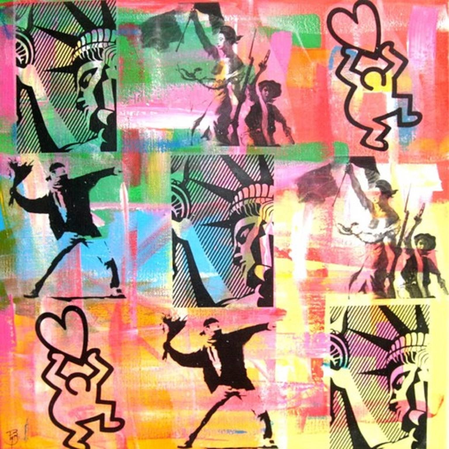 Figurative Painting di PyB - Liberté