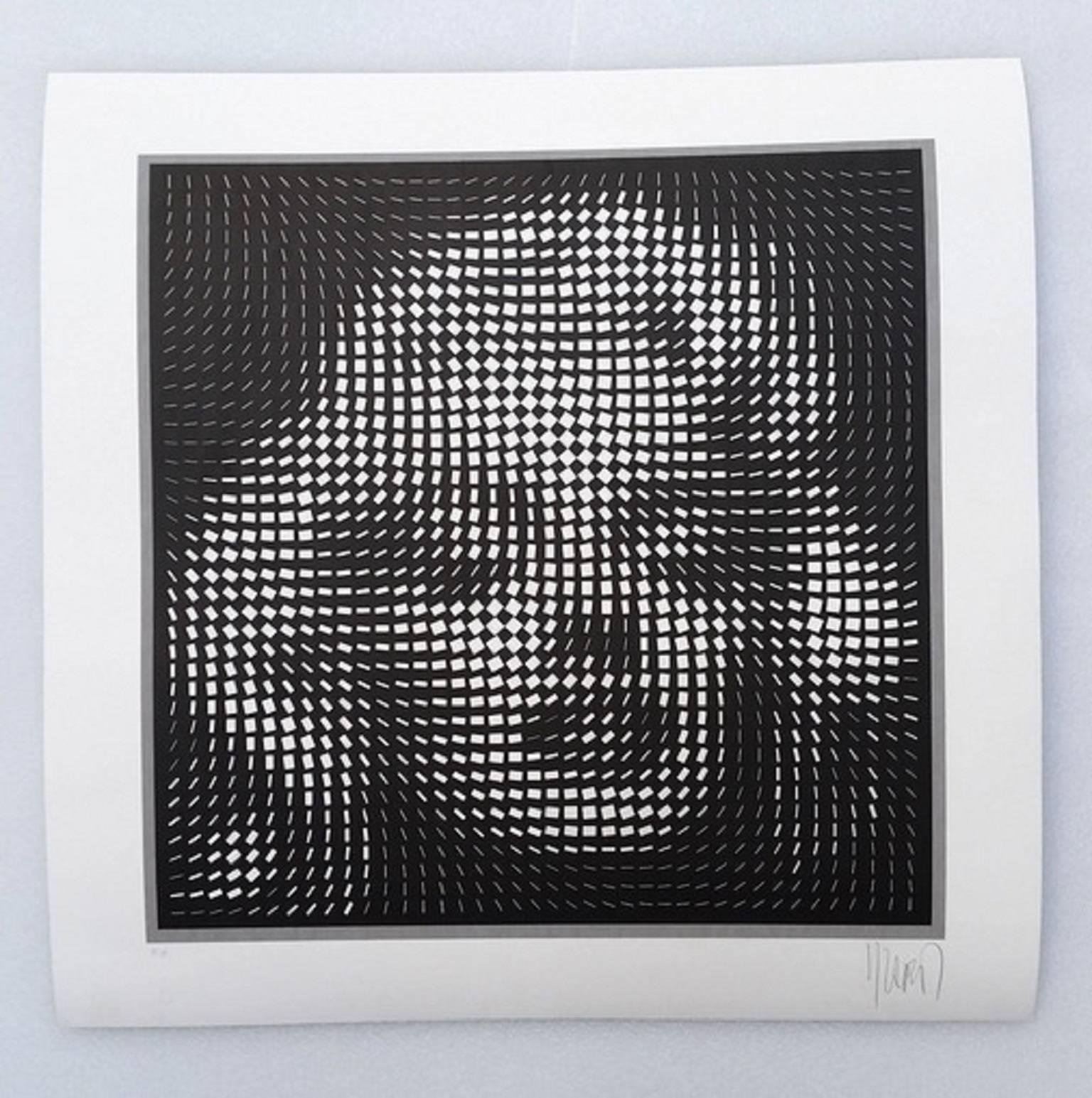 Marilyn Monroe in Black - Print by Yvaral (Jean-Pierre Vasarely)