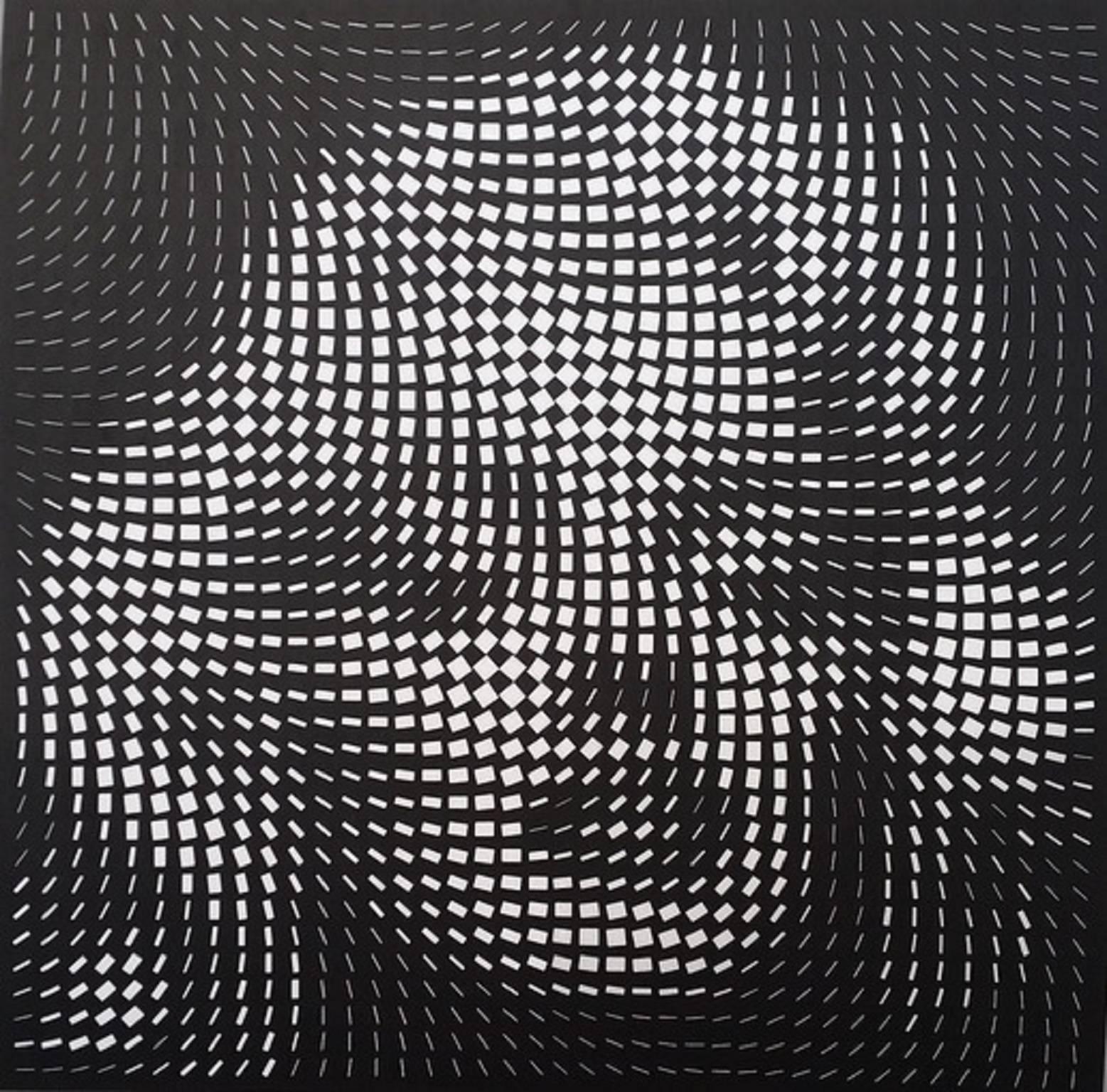 Yvaral (Jean-Pierre Vasarely) Portrait Print - Marilyn Monroe in Black