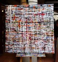 Explosion de couleurs 1  - Acrylic Painting on Linen