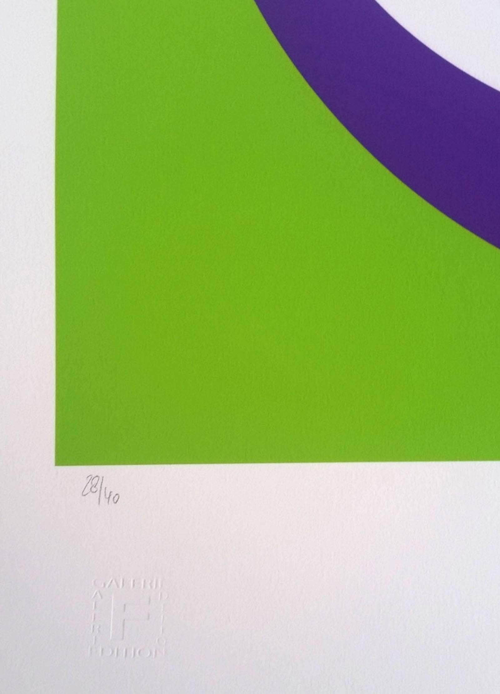 Hand-signed Composition Cinétique 12 by Geneviève Claisse 2