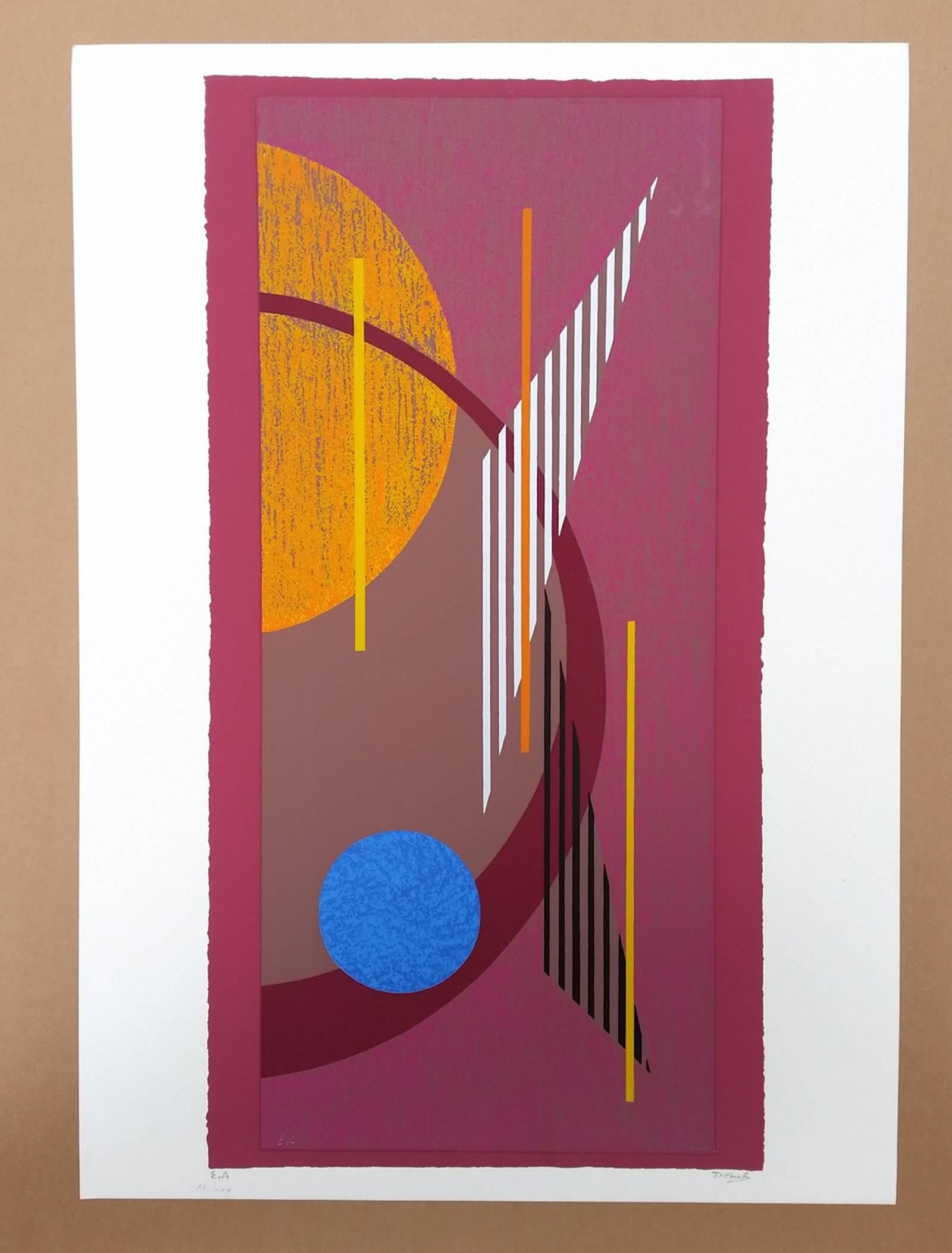 César Domela Abstract Print - D1 Composition Geometrique 1