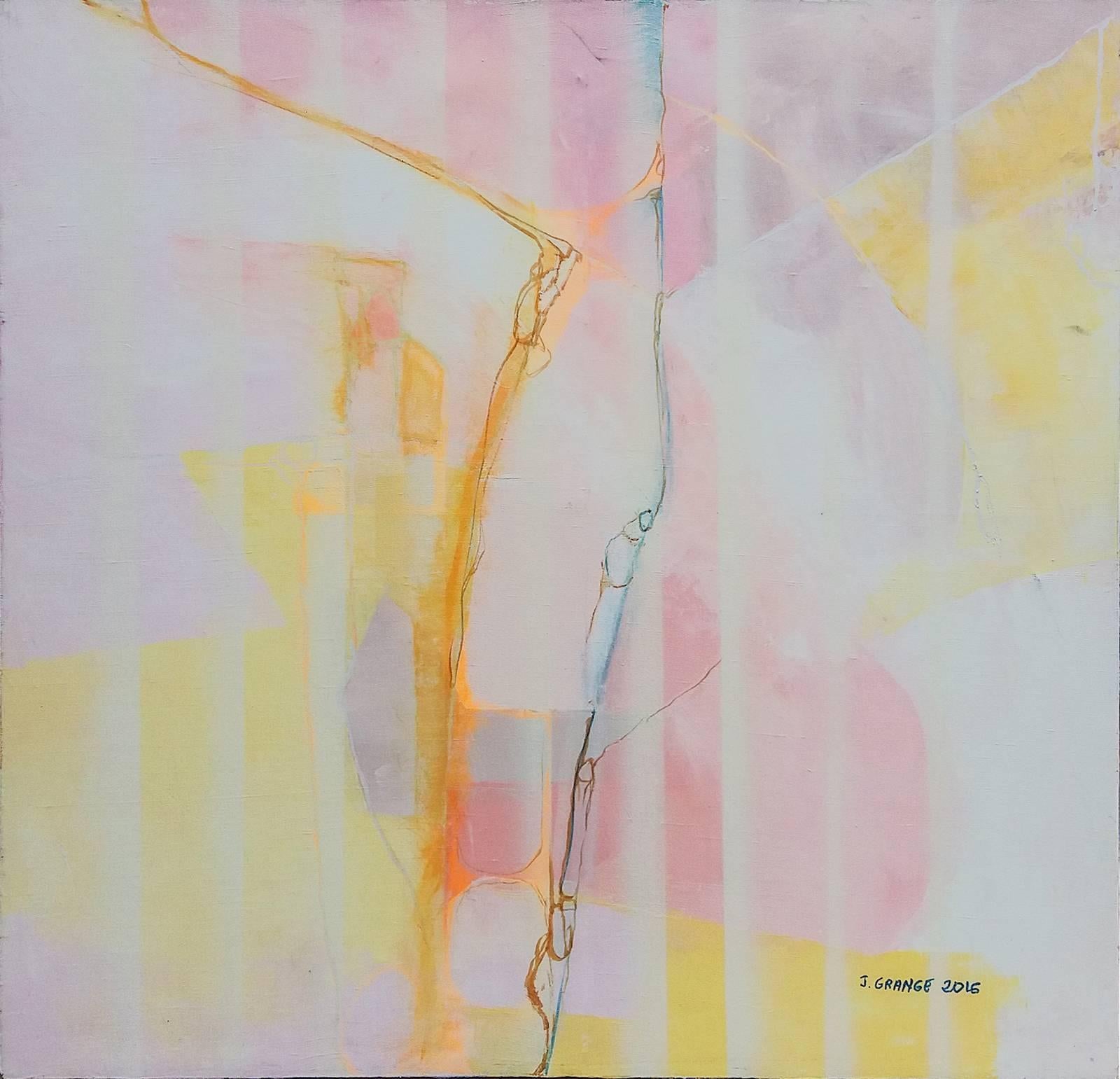 Abstract Painting di Jacques Grange - Rosa della prigione