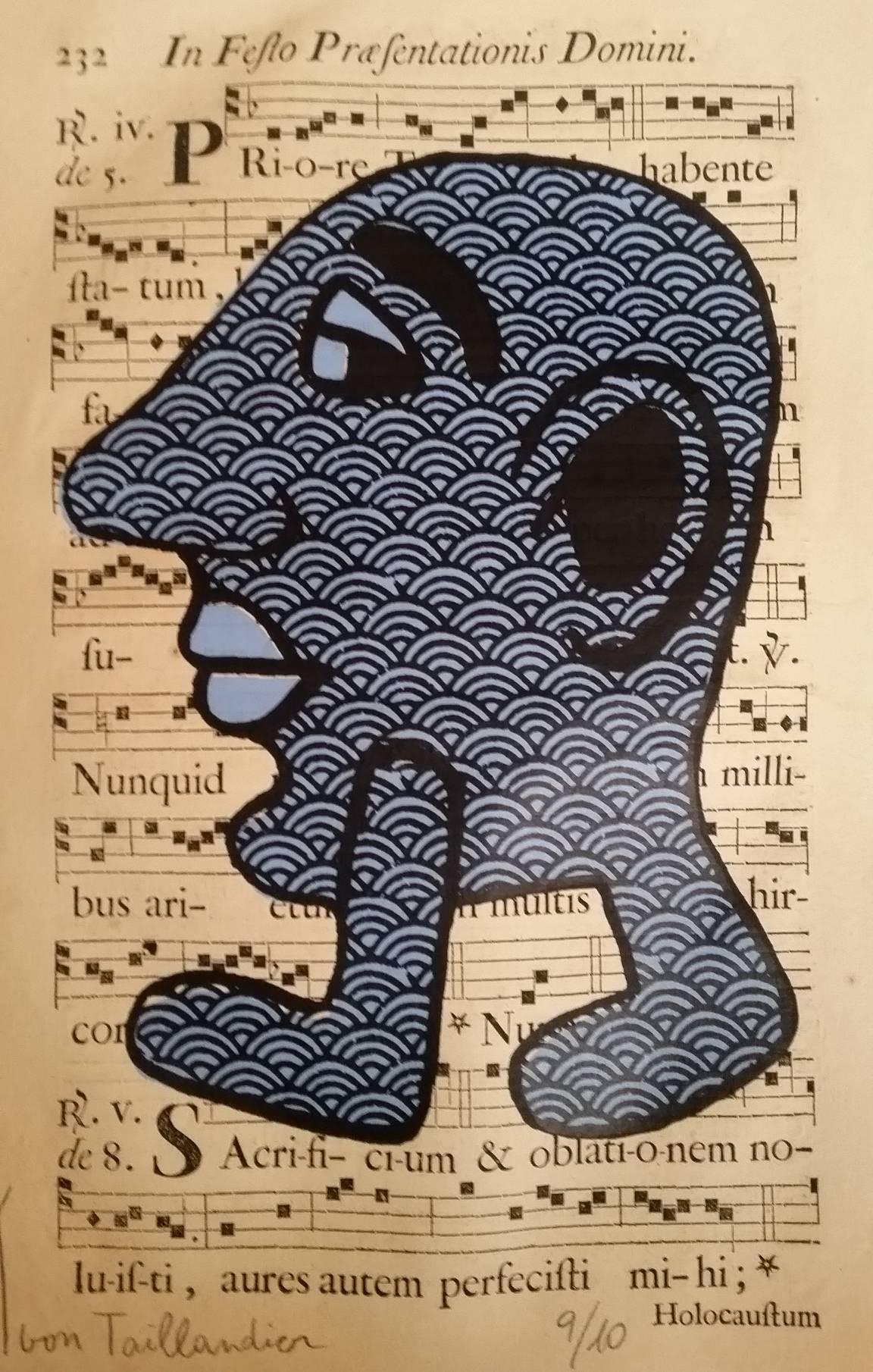 Kapitipede Bleu - Print by Yvon Taillandier