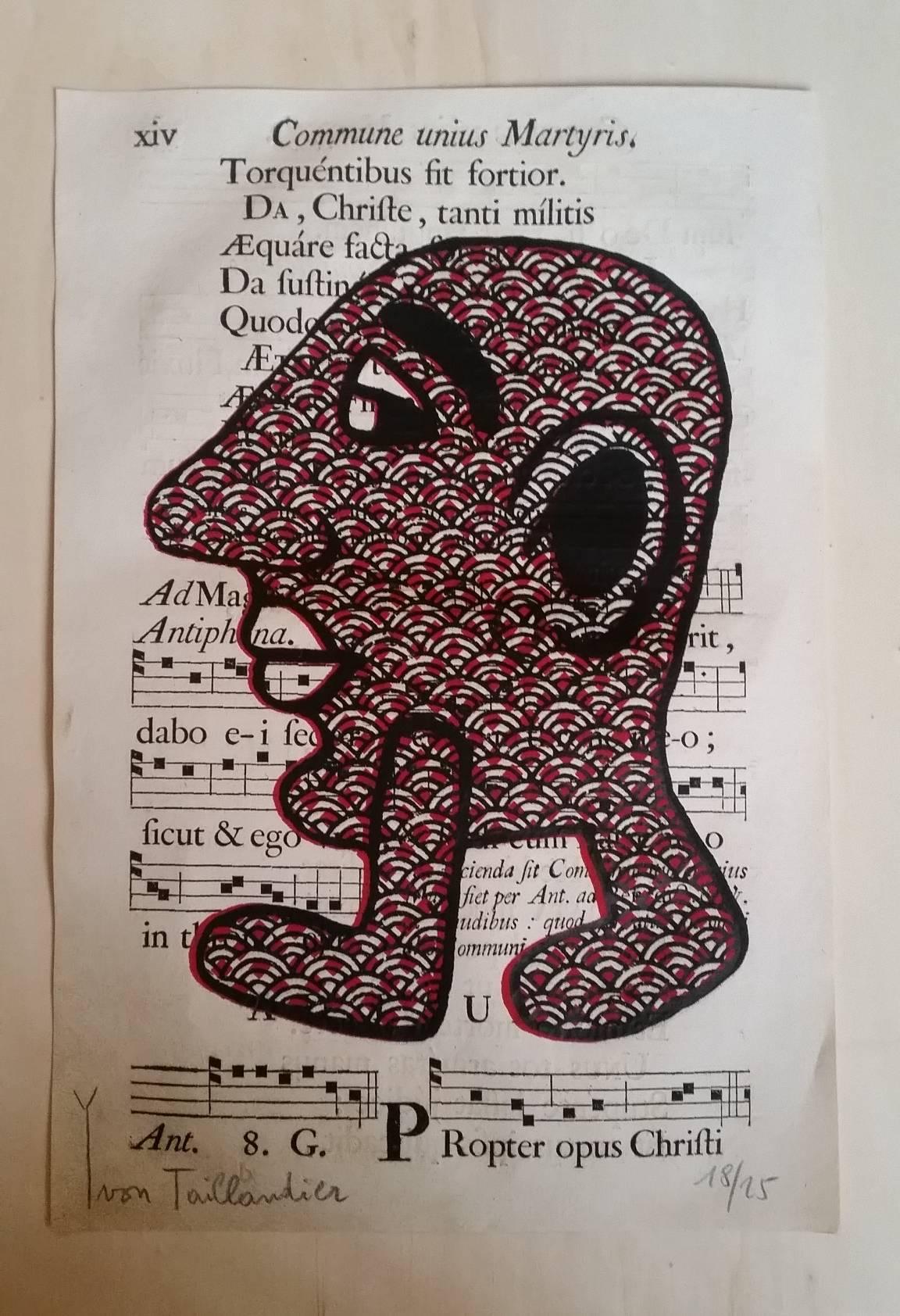 Yvon Taillandier Figurative Print - Kapitipède rouge