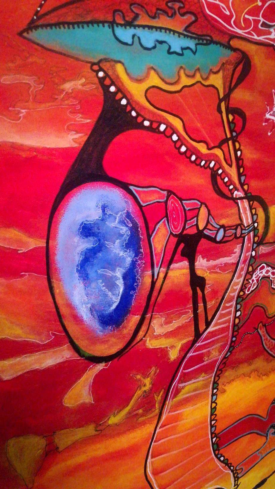 O sol et mio - Abstract Painting Marrone di Manitoba