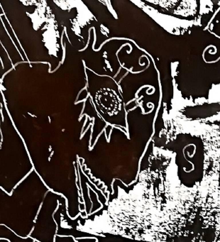 Seele (Grau), Abstract Drawing, von Manitoba
