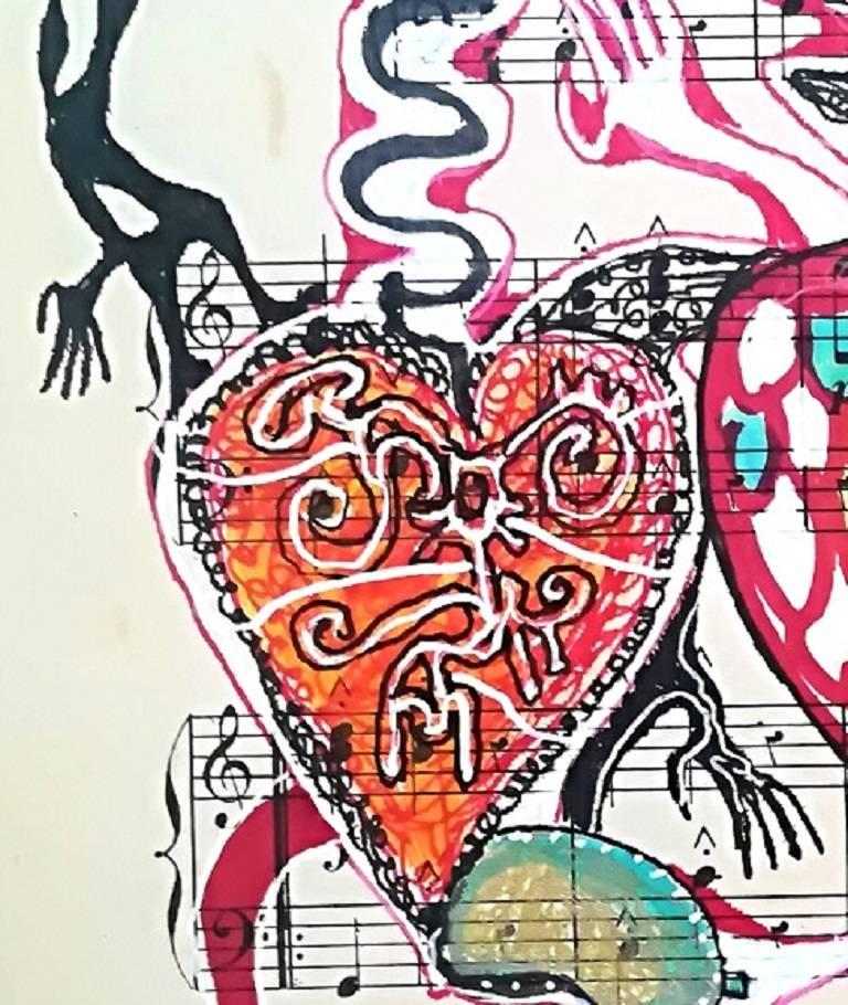 serenade (Beige), Abstract Drawing, von Manitoba