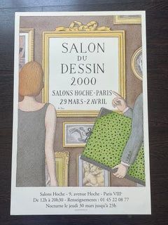 Affiche originale de Pierre Le-Tan – Salon du Dessin, Paris (2000)
