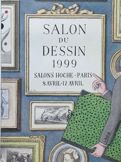 Original Pierre Le-Tan Exhibition Poster – Salon du Dessin Paris (1999)