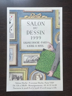 Original Pierre Le-Tan Exhibition Poster – Salon du Dessin Paris (1999)