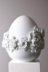 Flowers and egg -  Limoges Porcelain, Enamel and Biscuit