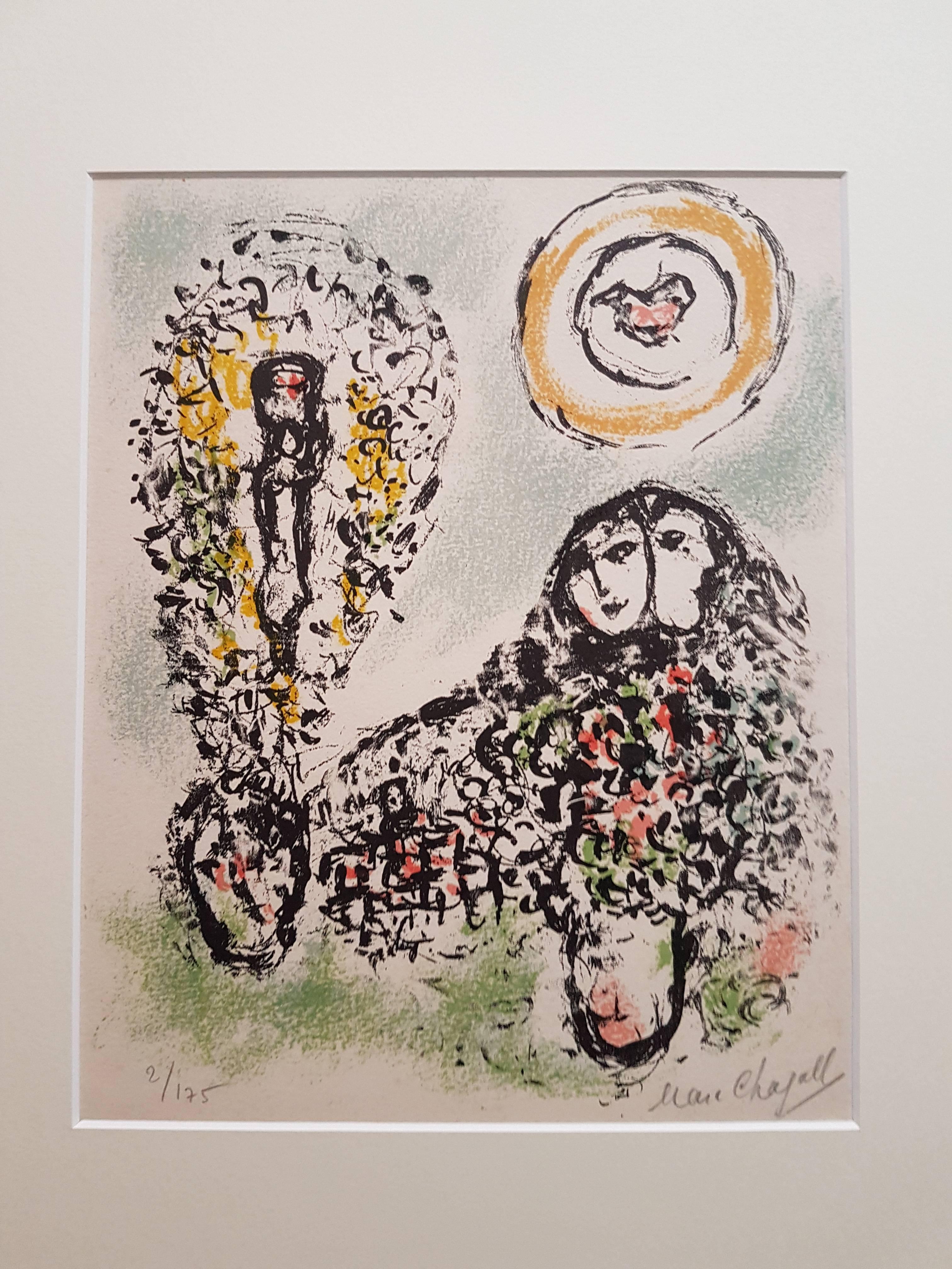 La Mise en Mot - Original Lithograph by Marc Chagall - 1969 1