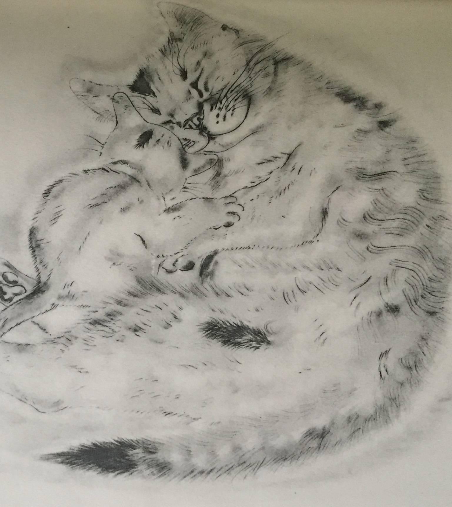 A Book of Cats - Modern Art by Léonard Tsugouharu Foujita