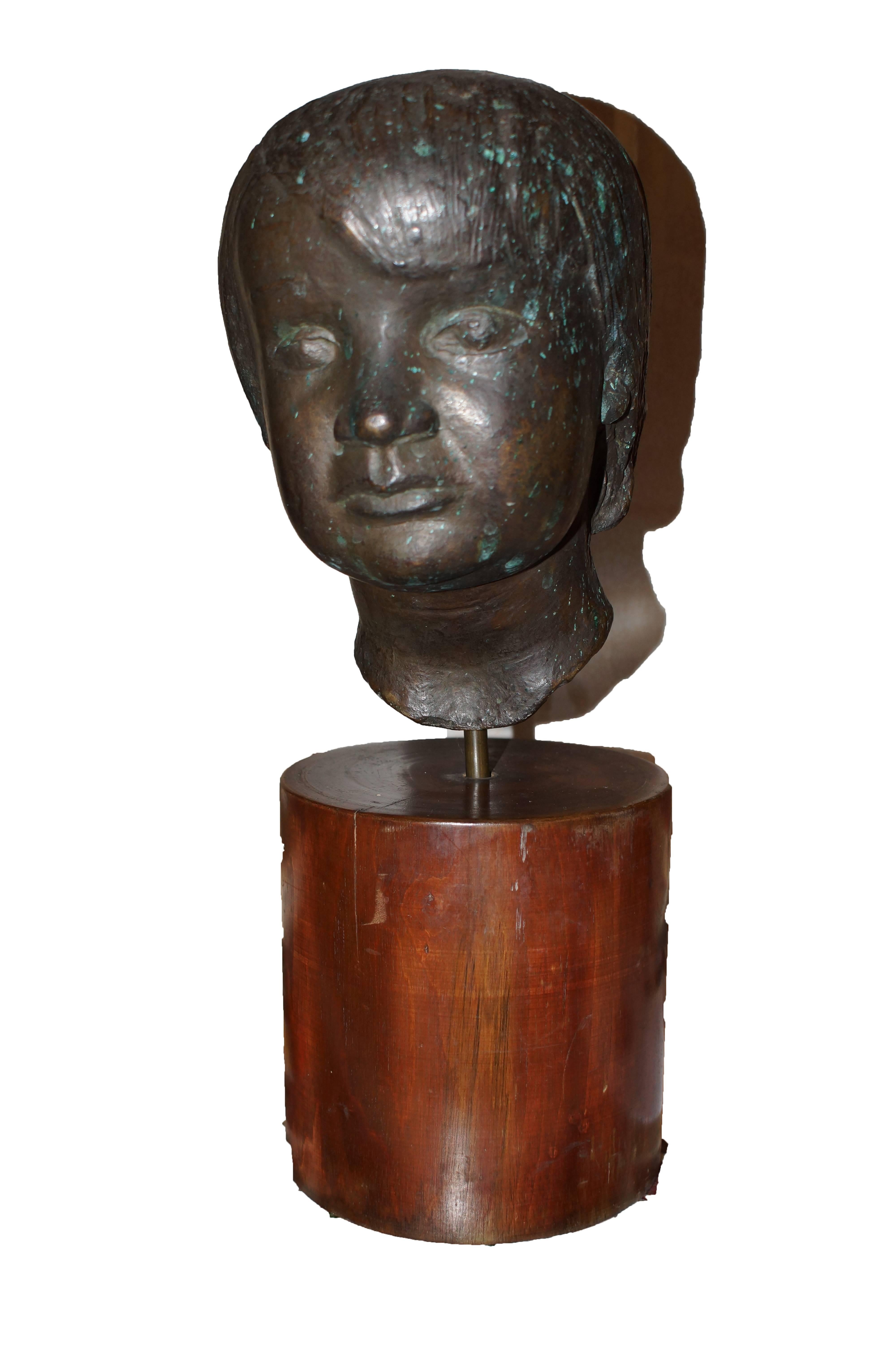 Head of Young Boy - Sculpture by Marino Marini