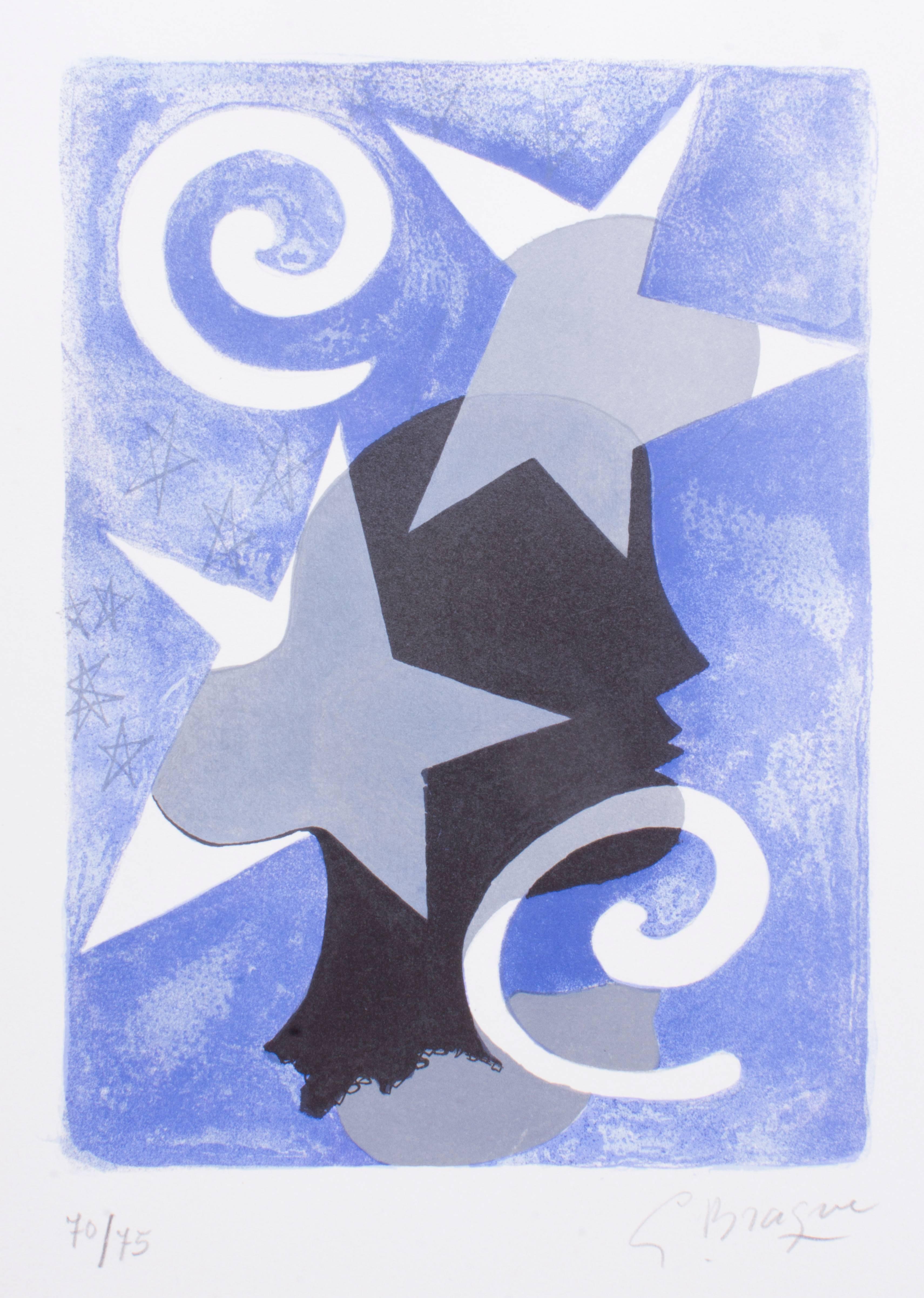 Georges Braque Abstract Print - Profile of "Lettre Amoureuse"