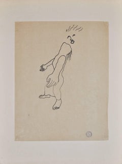 Divinity - III - China Ink Drawing by Jean Cocteau - 1925 ca.