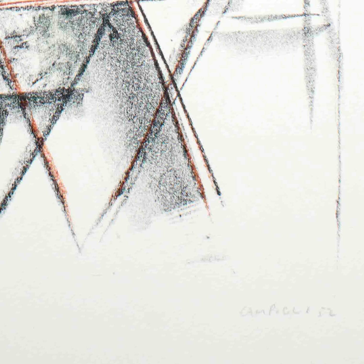 Frauen am Tisch –  Lithographie von Massimo Campigli – 1952 im Angebot 3