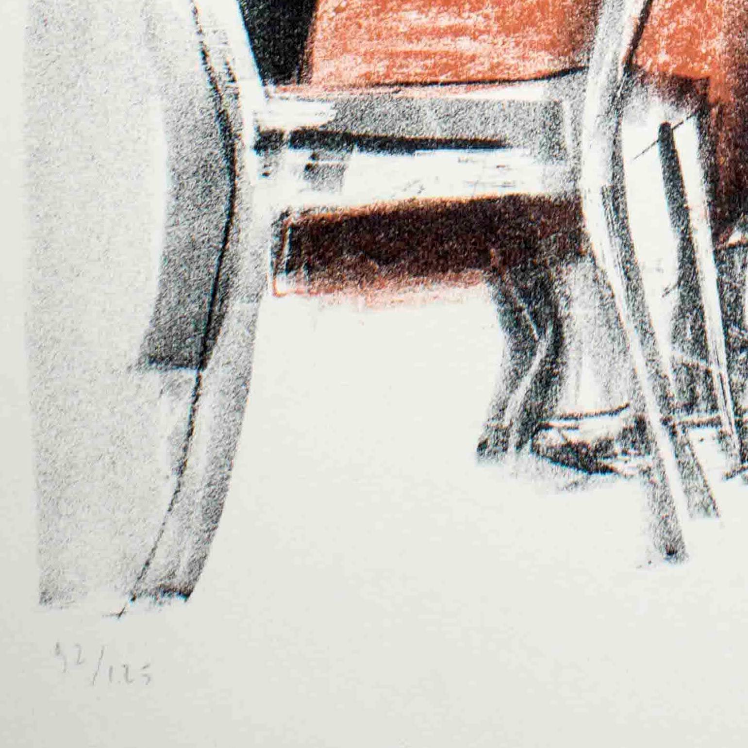 Frauen am Tisch –  Lithographie von Massimo Campigli – 1952 im Angebot 4
