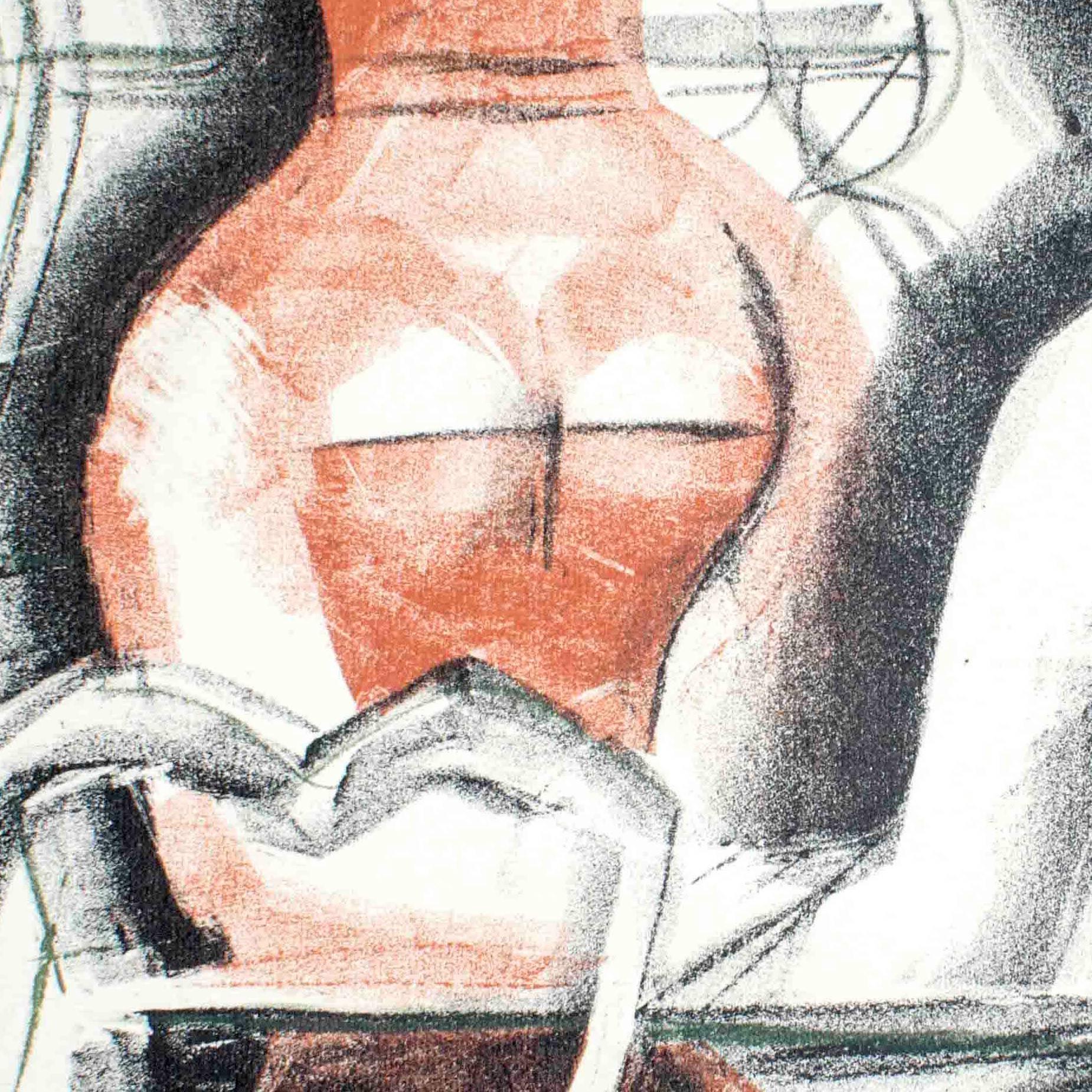 Frauen am Tisch –  Lithographie von Massimo Campigli – 1952 im Angebot 2
