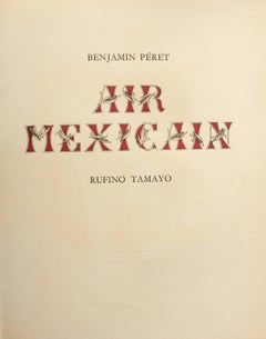 Livre d'artiste d'Air Mexicain par Rufino Tamayo, 1952