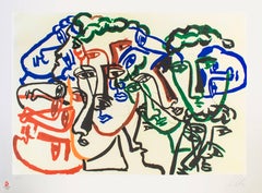 Ohne Titel:: Olympische Spiele Peking 2008 - Original Lithographie von Sandro Chia - 2008